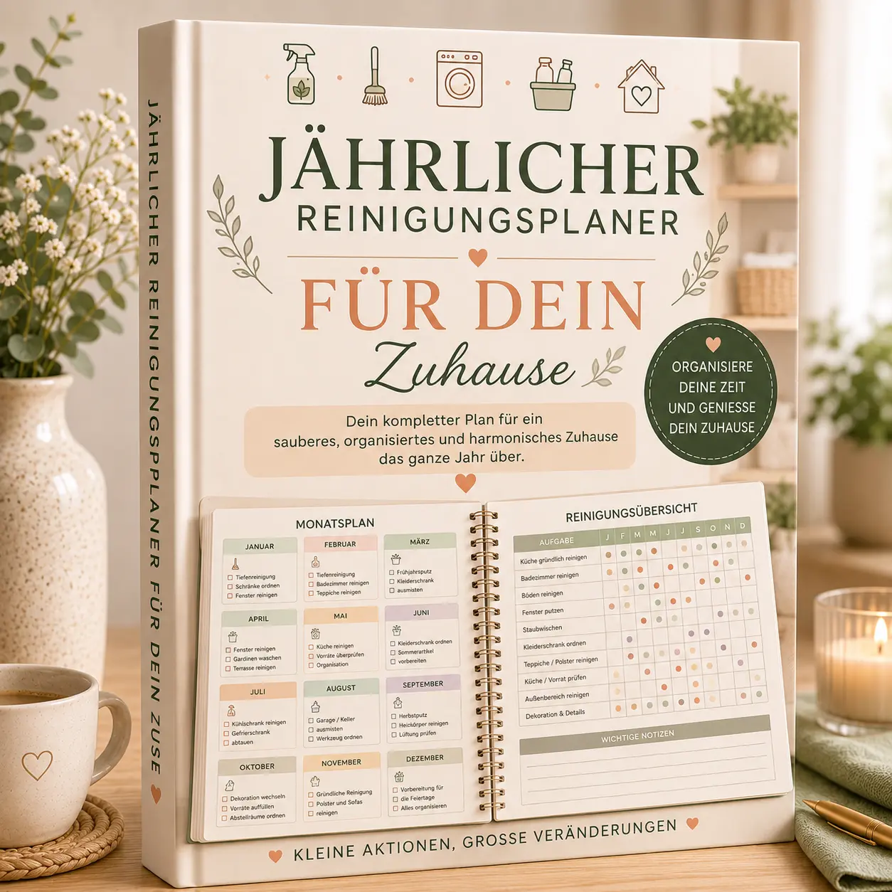 Jahreskalender für die Hausreinigung